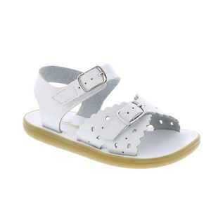 EUC Footmates Toddler Girls White Ariel Water Friendly Sandals (8 Toddler)